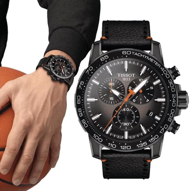 【TISSOT 天梭 官方授權】SUPERSPORT CHRONO 三眼計時腕錶 母親節 禮物 推薦(T1256173608100)