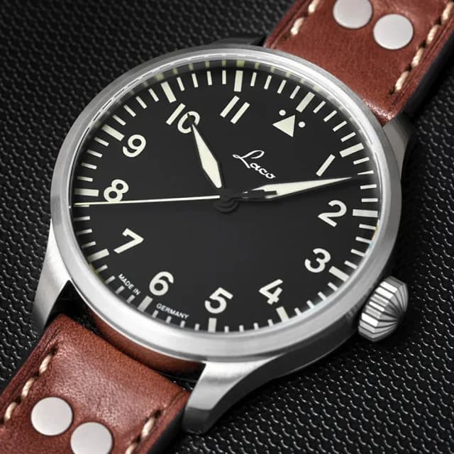 【Laco 朗坤】861988 飛行員機械腕錶 BASIC AUGSBURG 39mm