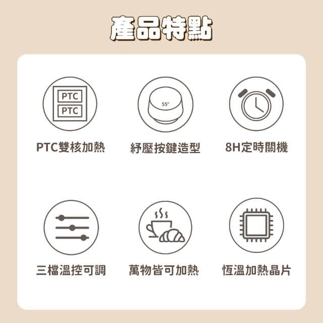 【SOTHING 向物】55℃/65℃/75℃恆溫暖杯墊 - 熱騰騰(多功能加熱杯墊 保溫杯墊 智能恆溫 情人節禮物)