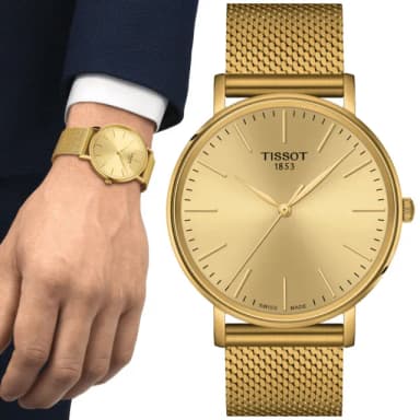 【TISSOT 天梭 官方授權】EVERYTIME GENT 經典時尚腕錶 母親節 禮物 推薦(T1434103302100)