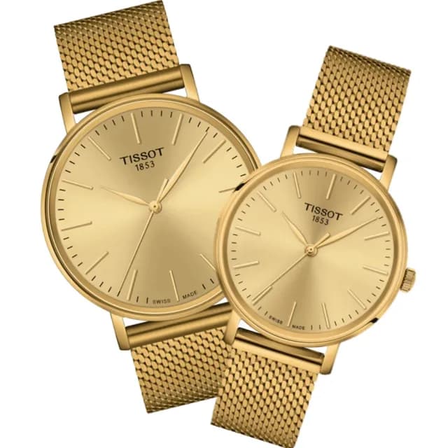 【TISSOT 天梭 官方授權】EVERYTIME 經典腕錶 母親節 禮物 推薦(T1434103302100 / T1432103302100)