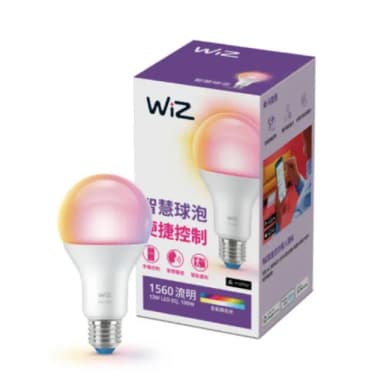 【Philips 飛利浦】WiZ LED 13W E27 110V APP 遠端手機控制 可調色 可調光 全彩燈泡 智能 球泡燈(PW019)