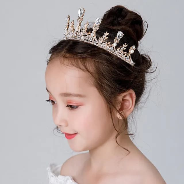【橘魔法】華麗水鑽皇冠頭飾(生日 表演 金色皇冠 銀色皇冠 髮夾 髮飾 頭飾 花童 禮服 畢業典禮 婚禮 攝影)