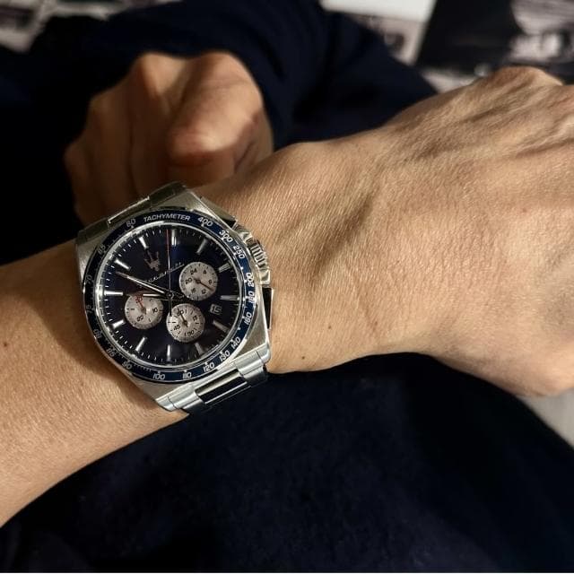 【MASERATI 瑪莎拉蒂】Velocità系列 三眼計時手錶 週年慶送禮推薦43mm(R8873652005)
