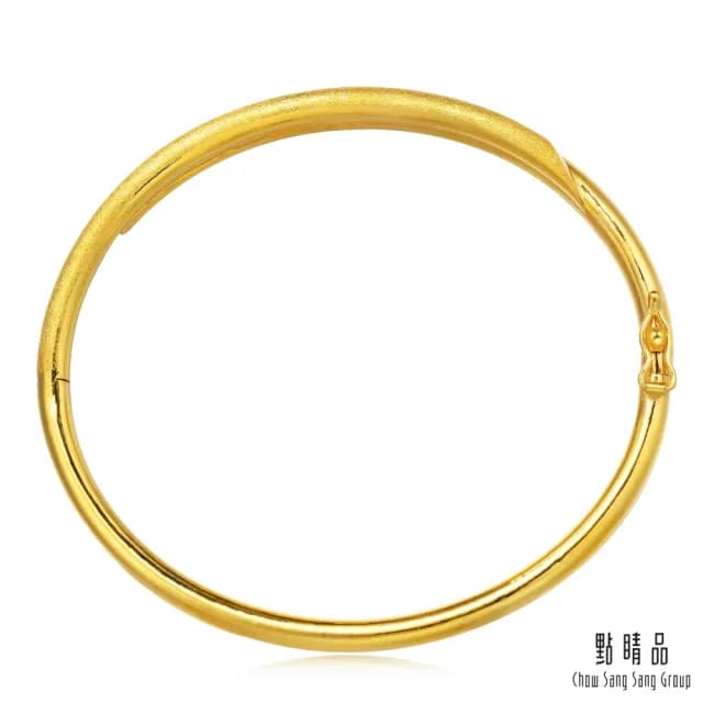 【點睛品】典雅交錯 黃金手環/手鐲_計價黃金(08)
