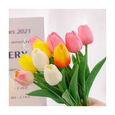 仿真鬱金香花朵3朵送花套(生日 派對 母親節 情人節 求婚告白 七夕 畢業 送禮 小禮物 氣球 居家 布置)