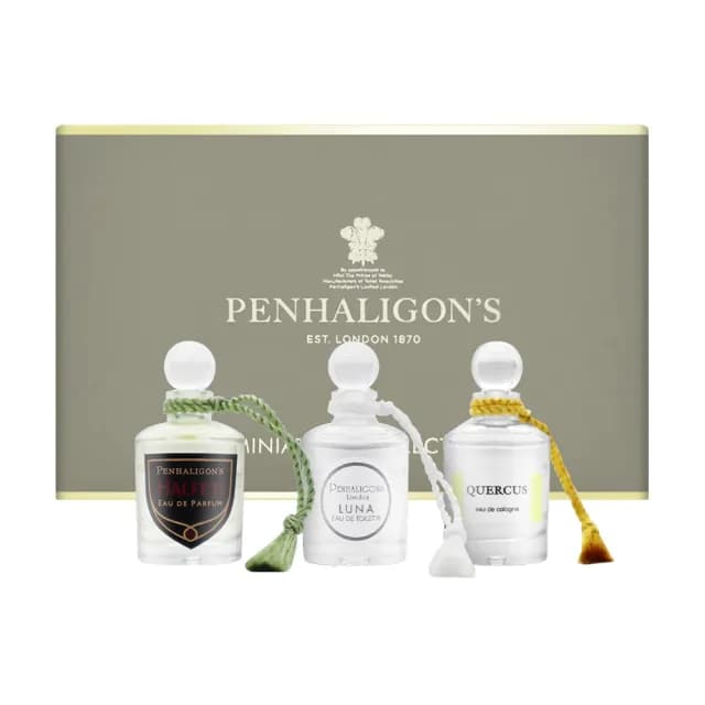 【PENHALIGON’S 潘海利根】迷你香水禮盒 5ml*3(皇家橡樹/月亮女神/黑玫瑰.國際航空版)