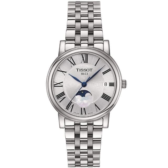 【TISSOT 天梭 官方授權】簡約時尚月相對錶 母親節 禮物 推薦(T1224231103300/T1222231103300)