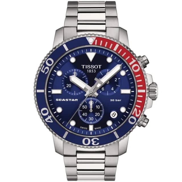【TISSOT 天梭 官方授權】SEASTAR1000海星系列 潛水計時腕錶 七夕 情人節 禮物 送禮 推薦(T1204171104103)