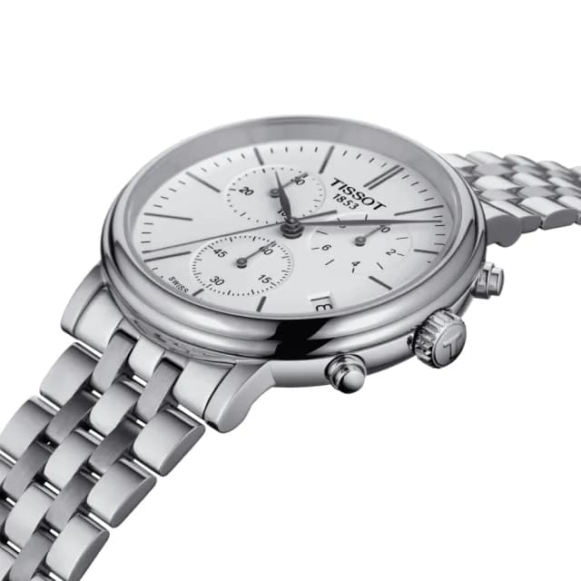 【TISSOT 天梭 官方授權】CARSON系列 三眼計時腕錶 畢業禮物 送禮 推薦(T1224171101100)