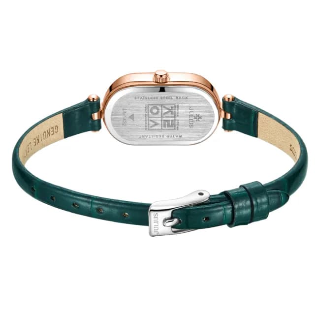 【JULIUS 聚利時】凡爾賽斯 皮革復古橢圓形腕錶 JA-1432(四色/18X27mm)