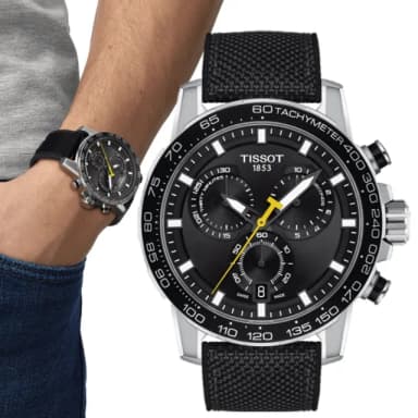 【TISSOT 天梭 官方授權】SUPERSPORT CHRONO 三眼計時腕錶 母親節 禮物 推薦(T1256171705102)