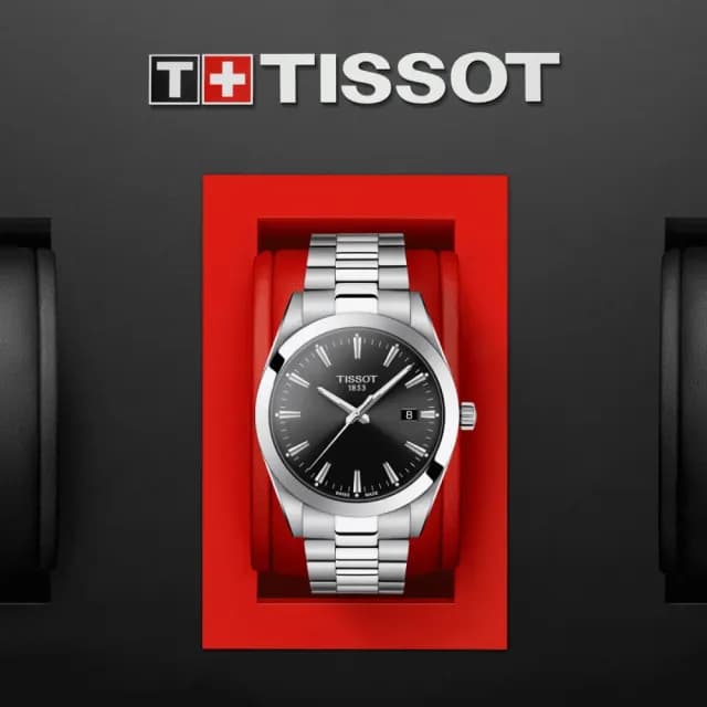 【TISSOT 天梭 官方授權】GENTLEMAN系列 正裝石英腕錶 畢業禮物 送禮 推薦(T1274101105100)