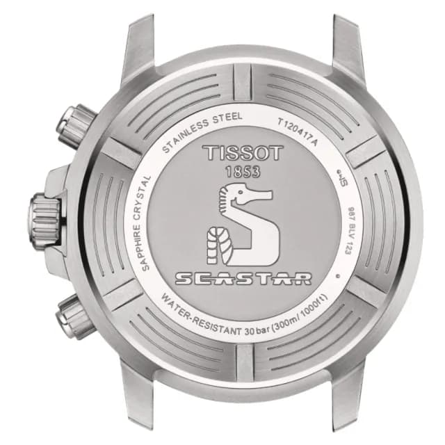 【TISSOT 天梭 官方授權】SEASTAR1000海星系列 潛水計時腕錶 父親節 禮物 送禮 推薦(T1204171109101)