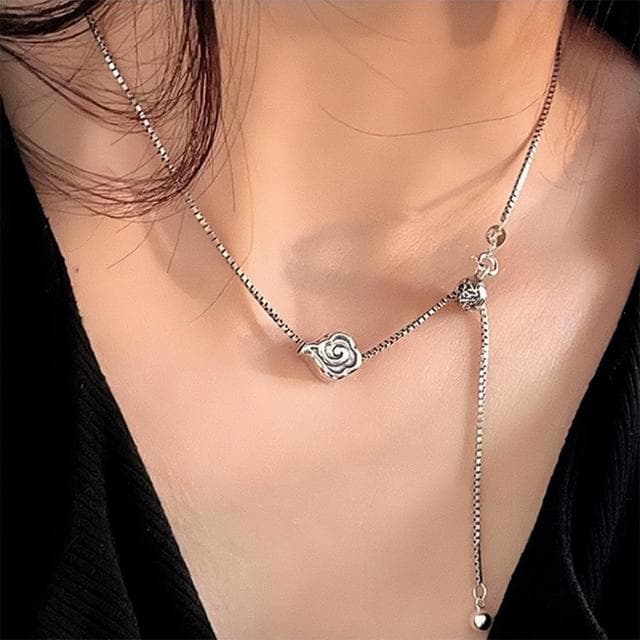 【KT DADA】母親節禮物 女生項鍊 925 純銀項鍊 個性項鍊 項鍊女 正生純銀項鍊 正韓項鍊 抗過敏項鍊 不掉色