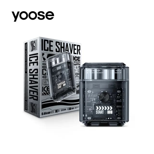 【yoose】ICE 全透明隨身電動刮鬍刀(防水動態顯示螢幕)