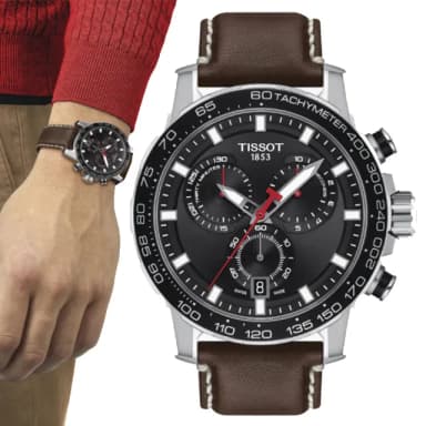 【TISSOT 天梭 官方授權】SUPERSPORT CHRONO 三眼計時腕錶 母親節 禮物 推薦(T1256171605101)