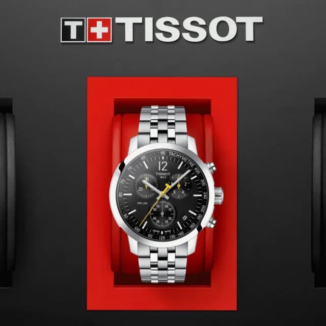 【TISSOT 天梭 官方授權】PRC200 CHRONOGRAPH 三眼計時腕錶 畢業禮物 送禮 推薦(T1144171105700)