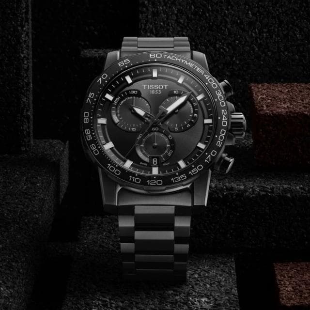 【TISSOT 天梭 官方授權】SUPERSPORT CHRONO 三眼計時腕錶 母親節 禮物 推薦(T1256173305100)