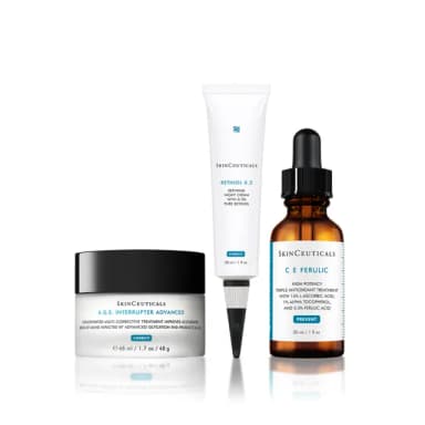【Skin Ceuticals 修麗可】頂級光采逆齡組★CE緊緻修護抗氧化精華+0.3 A醇抗痕新生精華乳+AGE活膚緊緻霜