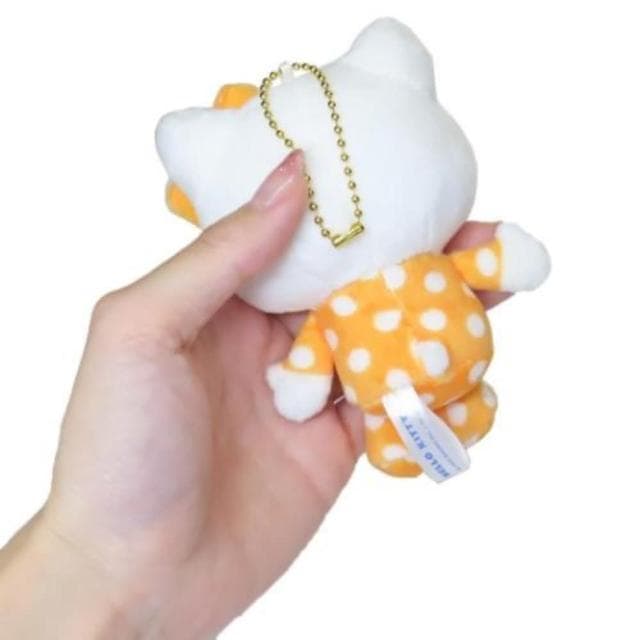 【小禮堂】母親節禮物 Sanrio 三麗鷗 Hello Kitty 絨毛玩偶吊飾 橘點點嬰兒 變裝50週年(平輸品)