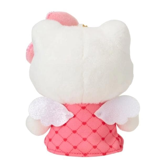 【小禮堂】Sanrio 三麗鷗 Hello Kitty 絨毛玩偶吊飾 深粉衣天使 變裝50週年(平輸品)