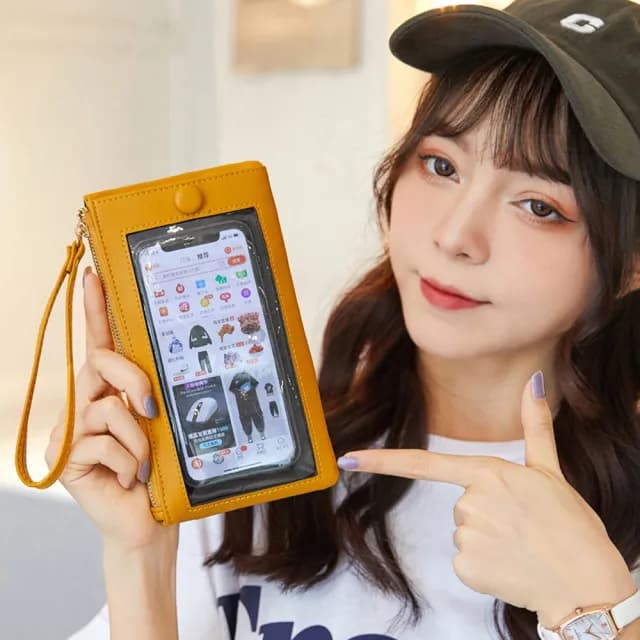 【MoonDy】情人節禮物 2023手機包 觸控手機包 手拿包 零錢包 女士包包 錢包 女包 小手拿包 手機包包  韓版