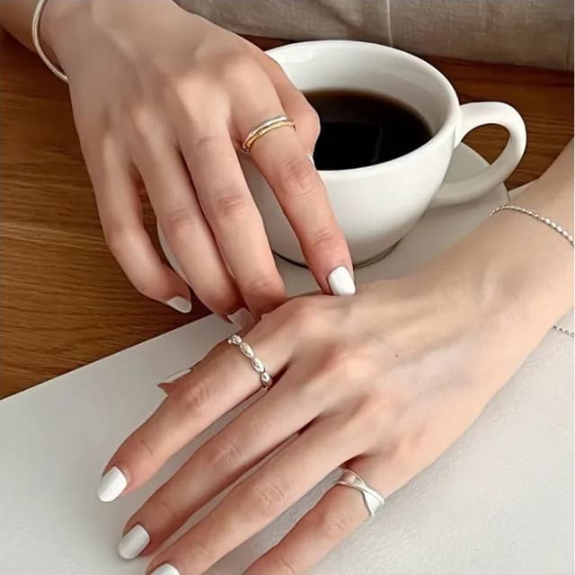 【KT DADA】竹節戒指 女朋友禮物 朋友送禮 女孩生日禮物 女友生日禮物 情侶禮物 925純銀戒指 百
