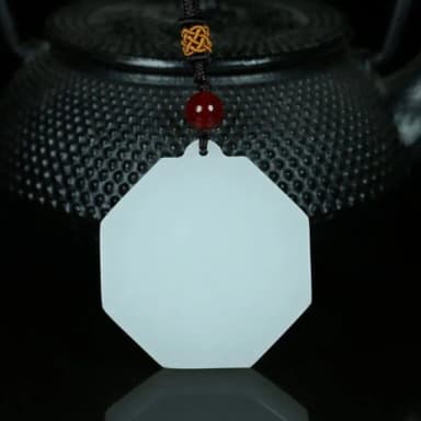 【Penny珮妮】阿富汗玉八卦吊墜項鍊毛衣鏈(母親節 父親節 生日禮物 交換禮物 送女友 尾牙 新年 結婚)