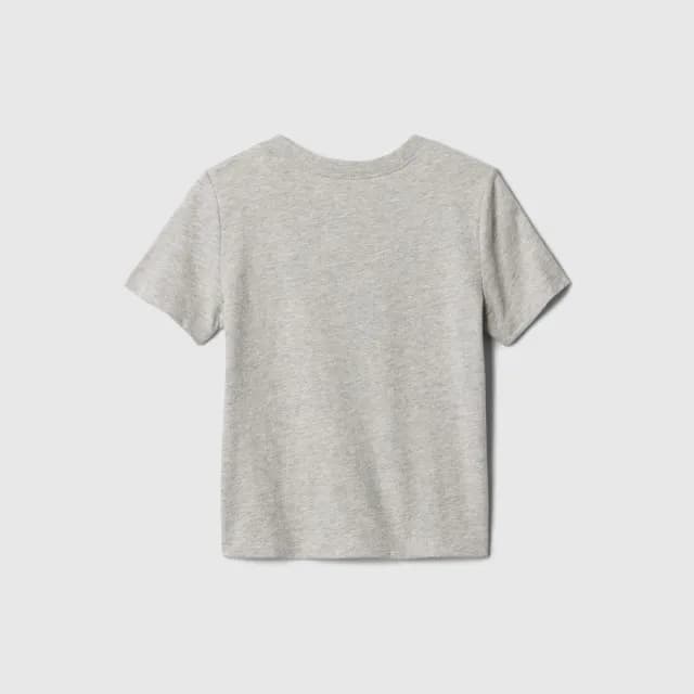 【GAP】男幼童裝 Logo純棉印花圓領短袖T恤-灰色(609749)