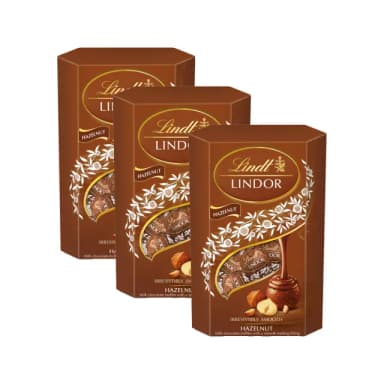 【Lindt 瑞士蓮】Lindor榛果夾餡牛奶巧克力 200g(3入組 送禮首選 送禮推薦)