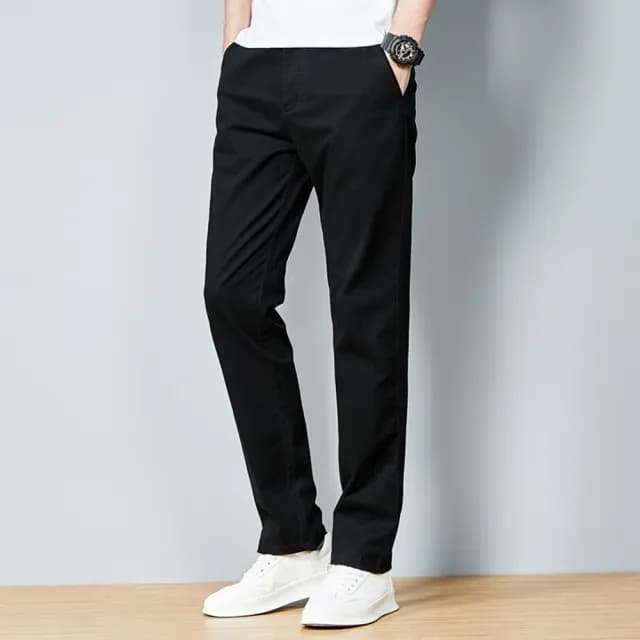 【米蘭精品】現貨+預購 男商務西裝褲修身西裝褲直筒褲機能免燙(男長褲休閒彈力棉質父親節禮物4色74kn4)