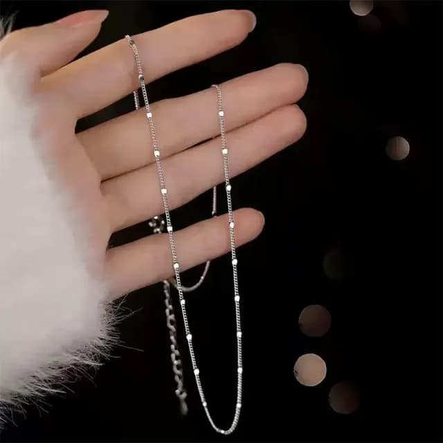 【維克維娜】星光點點925純銀項鍊鎖骨鍊