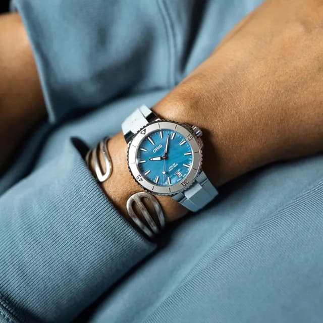【ORIS 豪利時】Aquis 時間之海系列 潛水機械腕錶 父親節 禮物 送禮 推薦(0173377704155-0741865FC)
