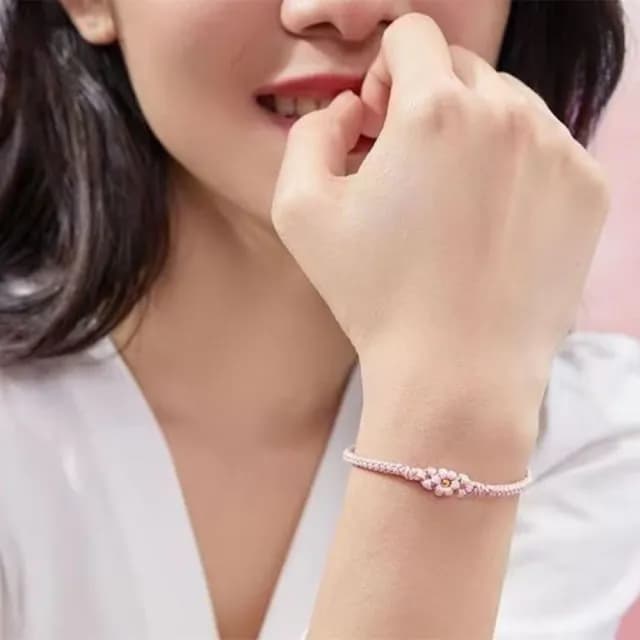 【Penny珮妮】黃金999轉運迷你金珠編織手繩手鍊(母親節 送女友 閨密 交換禮物 生日 情人節 尾牙 新年 結婚)