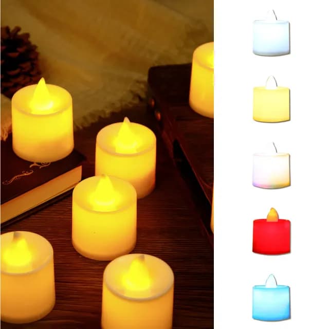 【FUN HOUSE】LED電子蠟燭燈-10入組(電子蠟燭燈 求婚蠟燭 生日派對 無煙蠟燭 排字蠟燭 小夜燈 仿真蠟燭)