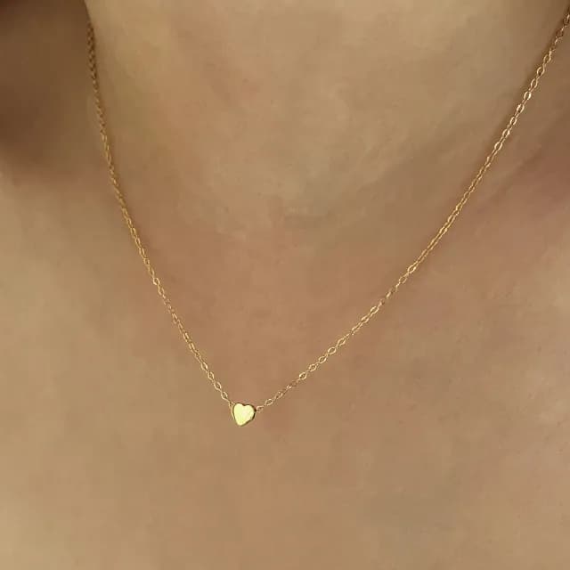 【CReAM】Maria925純銀迷你小愛心金色銀色心型女項鍊(生日 禮物 送禮 禮盒)