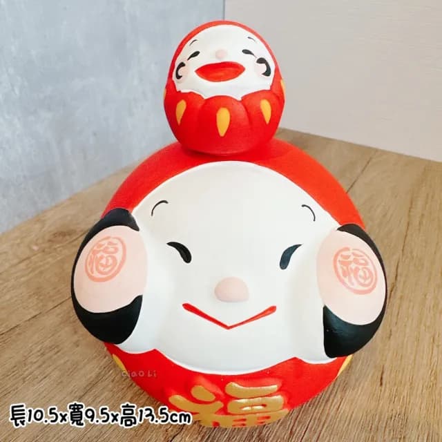 【Ciao Li 僑俐】日本京都達摩存錢筒13.5cm(送禮 開店 入厝)