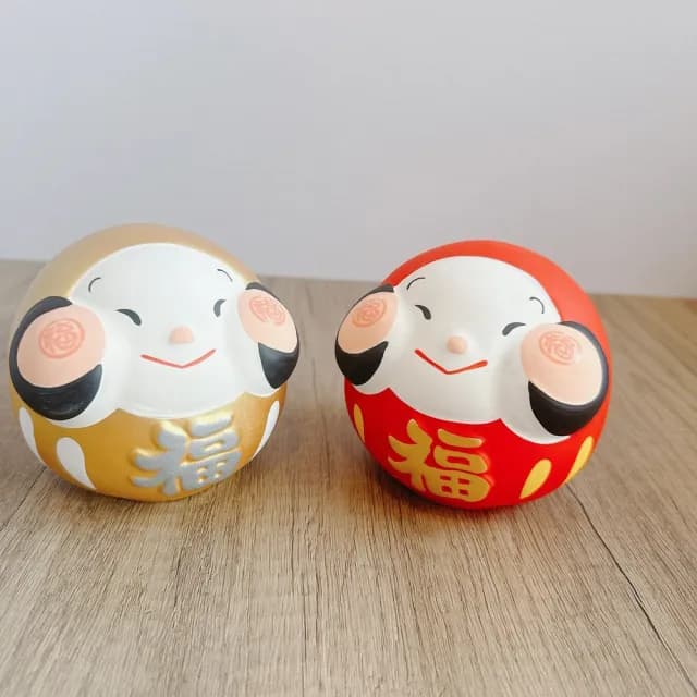 【Ciao Li 僑俐】日本京都福氣達摩存錢筒9cm兩入組(入厝禮 交換禮物 開店禮物 招財 日本小物 擺件)
