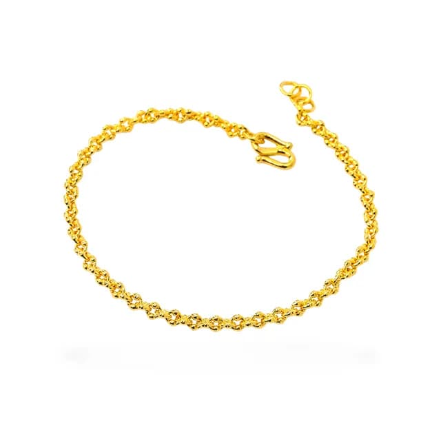 【福西珠寶】雙119999黃金手鍊 桂花鍊實心手鍊(金重2.12錢正負0.03錢)