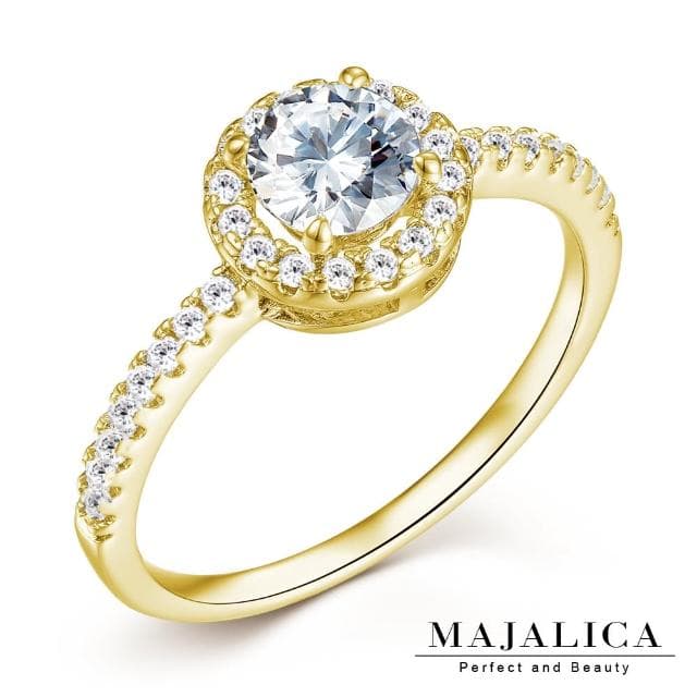 【Majalica】925純銀戒指．求婚戒．新年禮物(金色)