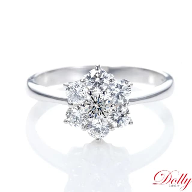 【DOLLY】0.70克拉 天然鑽石 F/VS2 14K金鑽石戒指(母親節 長輩送禮 交換禮物首選)