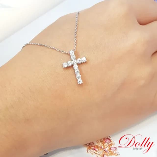 【DOLLY】0.70克拉 天然鑽石 F/VS2 18K金鑽石項鍊-002(母親節 長輩送禮 交換禮物首選)