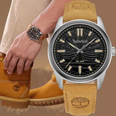 【Timberland】天柏嵐 NORTHBRDIGE系列 經典大樹大三針手錶-黑/45mm 禮物 送禮 推薦(TDWGB0041204)