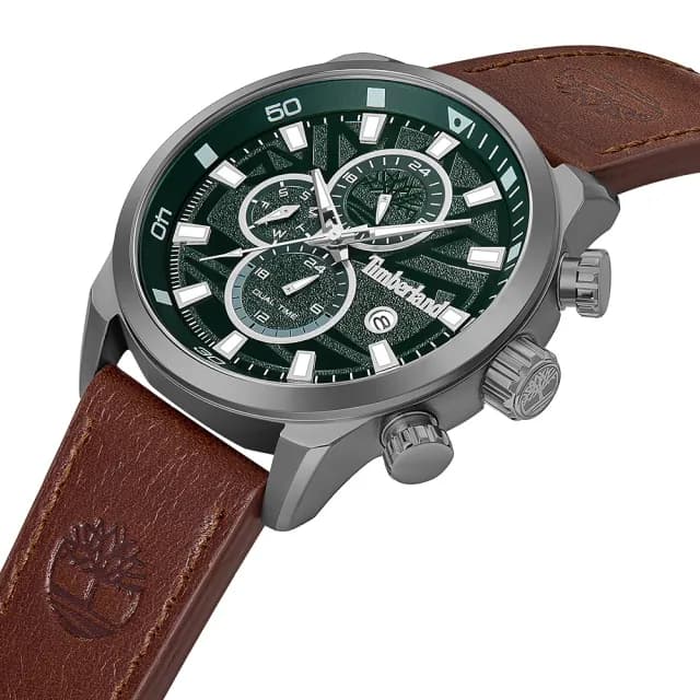【Timberland】天柏嵐 HENNIKER II 兩地時間 三眼多功能腕錶 手錶-46mm 禮物 送禮 推薦(TDWGF0055601)