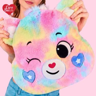 【Care Bears】美國彩虹熊愛心熊Care Bears超柔絨毛抱枕靠墊靠枕玩偶沙發枕頭(女友生日情人聖誕交換禮物)