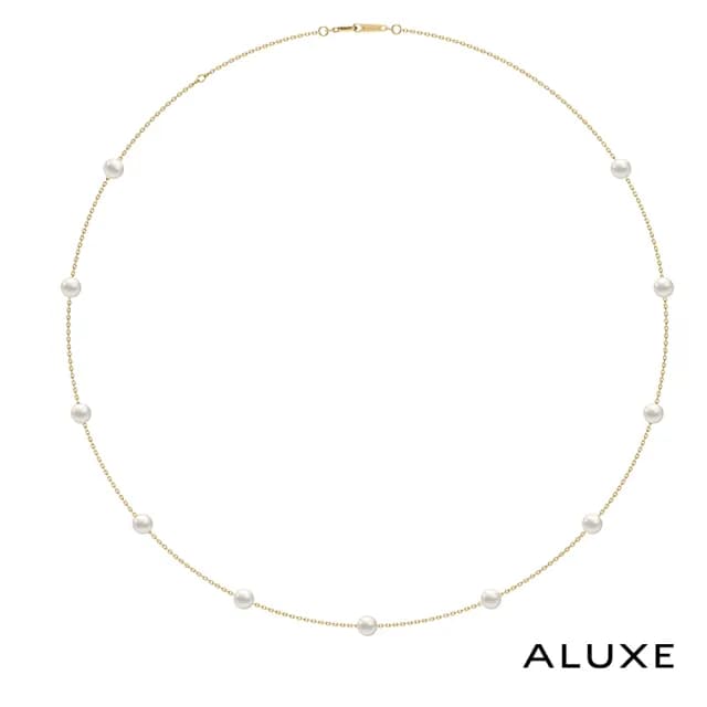 【ALUXE 亞立詩】10K金 天然淡水珍珠 珍珠項鍊 圓舞曲 珍愛系列 Be Loved NN0133(珍愛系列 Be Loved)