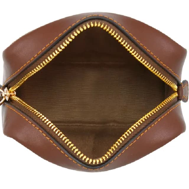 【COACH】經典 金字馬車LOGO 防刮皮革 手拿包 零錢包(老花咖)