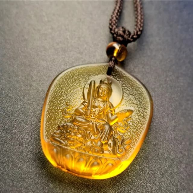 【MoonDy】項鍊 吊墜 男女同款 觀音項鍊 護身符 辟邪項鏈 保平安 吊飾 琉璃項鍊 開運項鏈 守護神 禮物