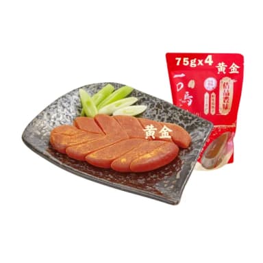 【佶品豐味】頂級黃金野生一口烏魚子75克x4包組(年菜春節伴手禮推薦｜過年送禮必備｜一口吃)